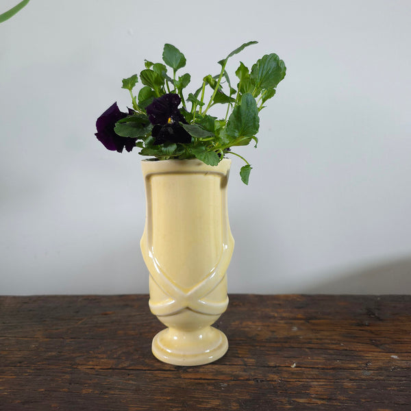 Soft Yellow Pottery Vase