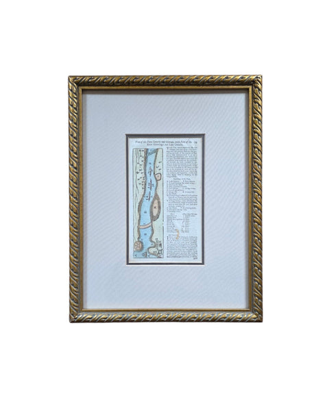 Antique Framed Map 'Plan of the Forts Ontario and Oliwego'