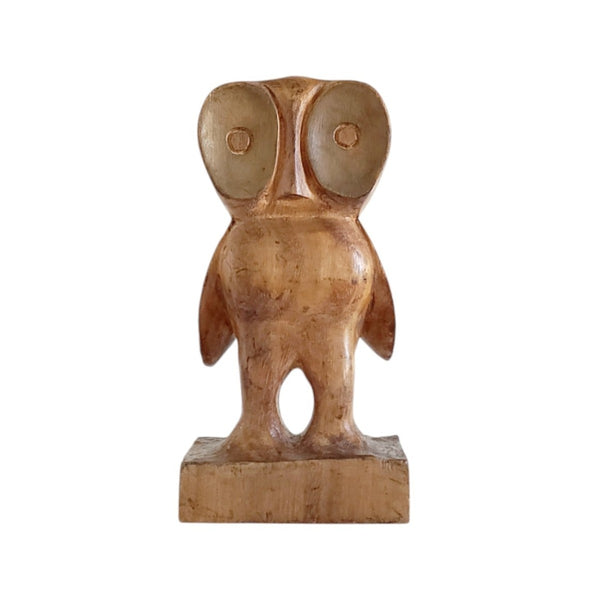 Don S Shoemaker Carved Wood Owl Señal S A