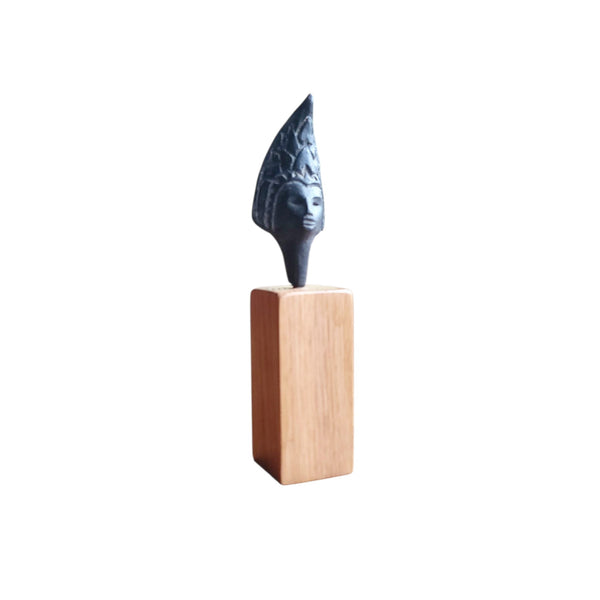Carved Wood Beautiful African Bust