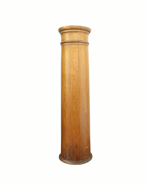 Antique Pine Pedestal Column