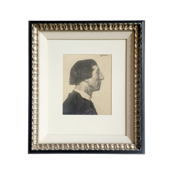 Antique Framed Watercolour Portrait