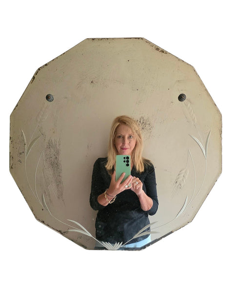 Vintage Etched Mirror