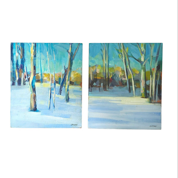 Oil On Board Forest Landscapes