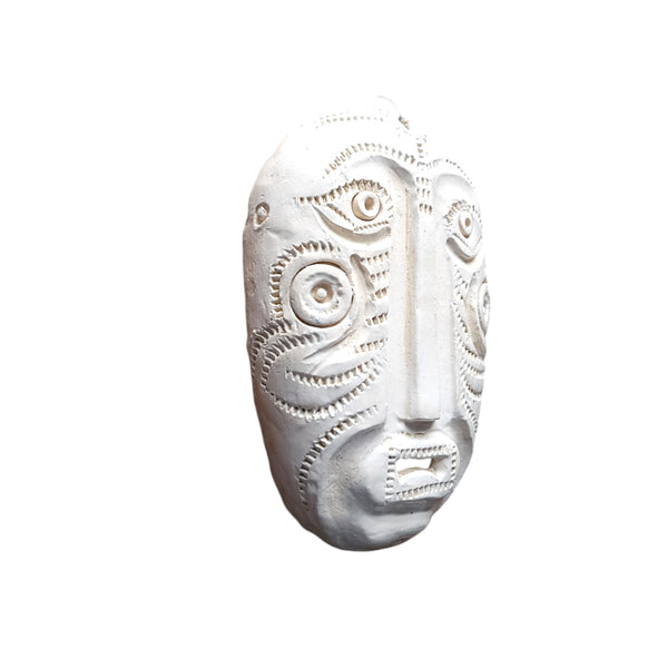 White Studio Pottery Ceramic Mask