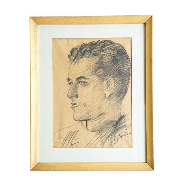 Handsome Vintage Pencil Sketch