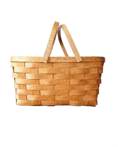 Woven Picnic Gathering Storage Basket