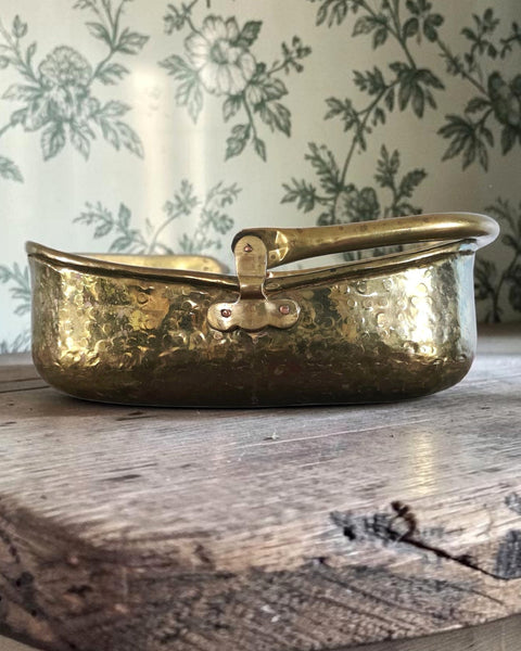 Hammered Brass Planter