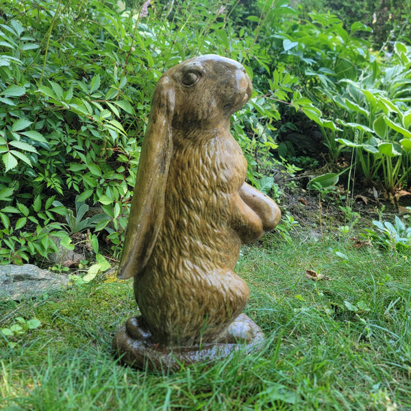 Cast Cement Painted Garden Hare Rabbit Statuary