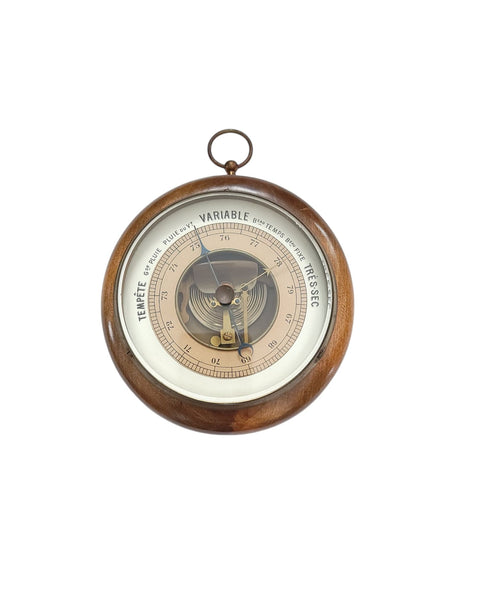 Mid-Century French Wall Barometer Weather Station
