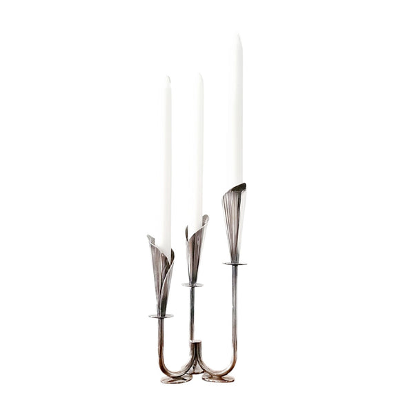 Danish Silver Calla Lily Candleholder