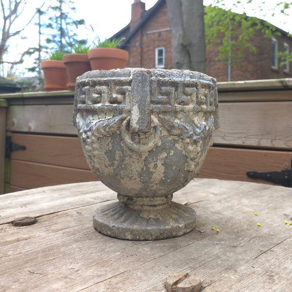 Small Cast Cement Garden Urn
