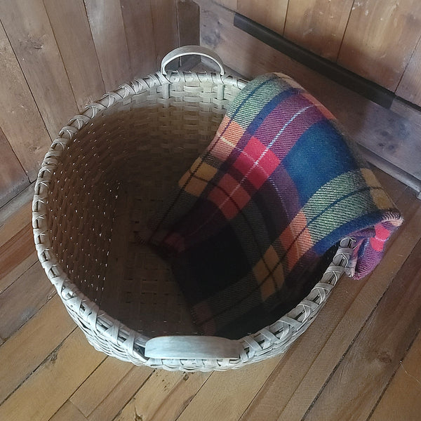 Antique Apple Basket With Bentwood Handles