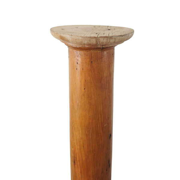 Antique Pine Pedestal Column