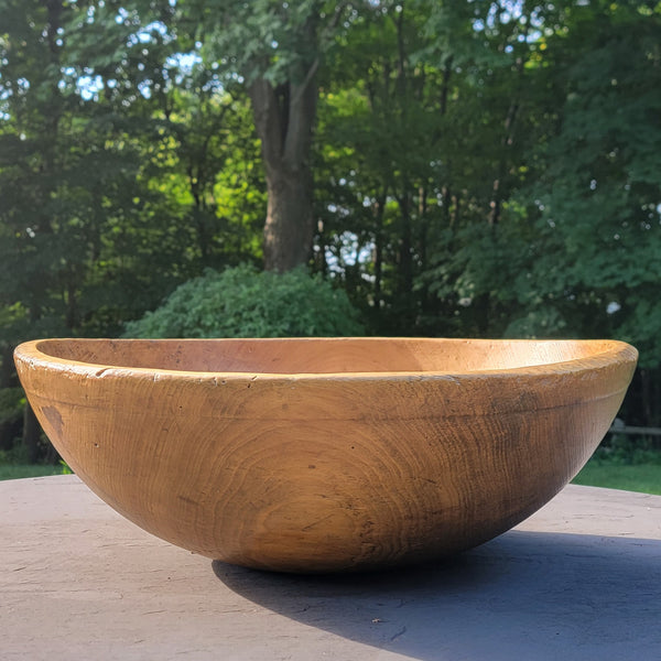 Beautiful Large Antique Quebec Butter Bowl