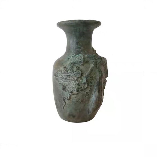 Japanese Cast Bronze Vase