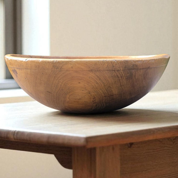 Beautiful Large Antique Quebec Butter Bowl