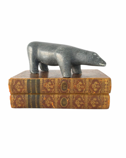 Inuit Soapstone Bear Signed
