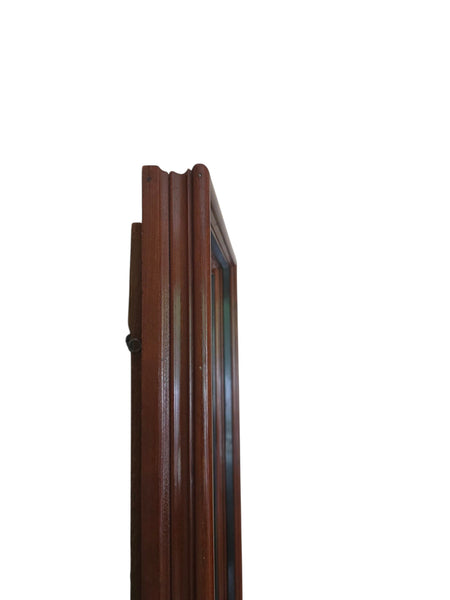 Antique Mahpgany Mirror With Gilt Inner Rim