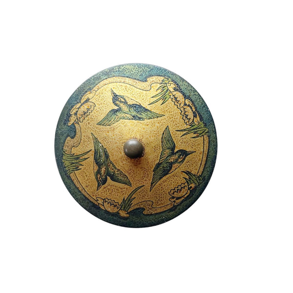 Antique Tin With Kingfishers