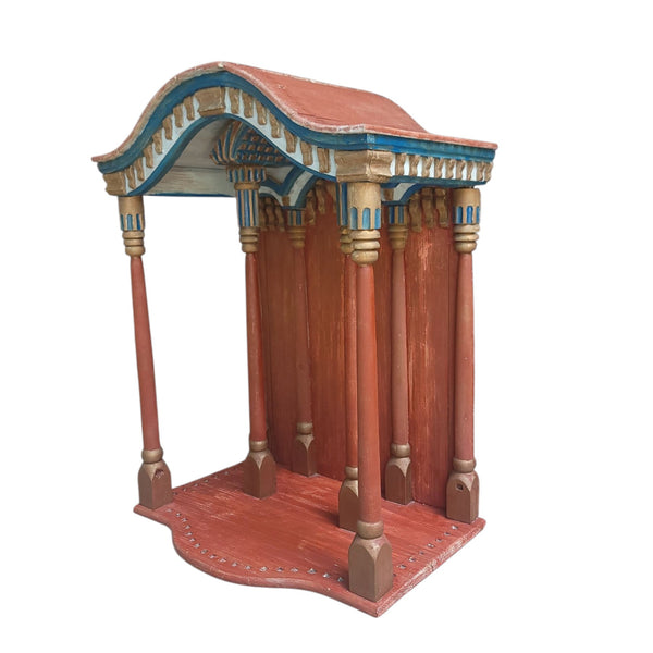 Antique Folk Art Quebec Shrine Architectural Model