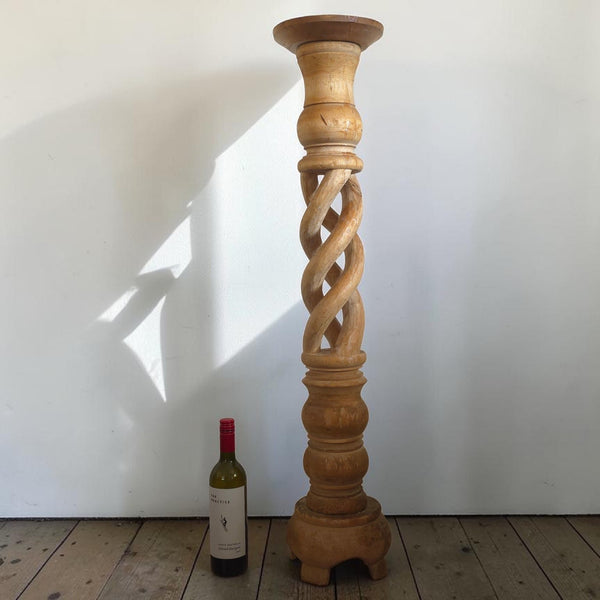 Pine Barley Twist Pedestal Column