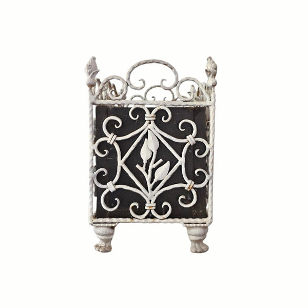Cast Iron Planter With Wood Box Interior
