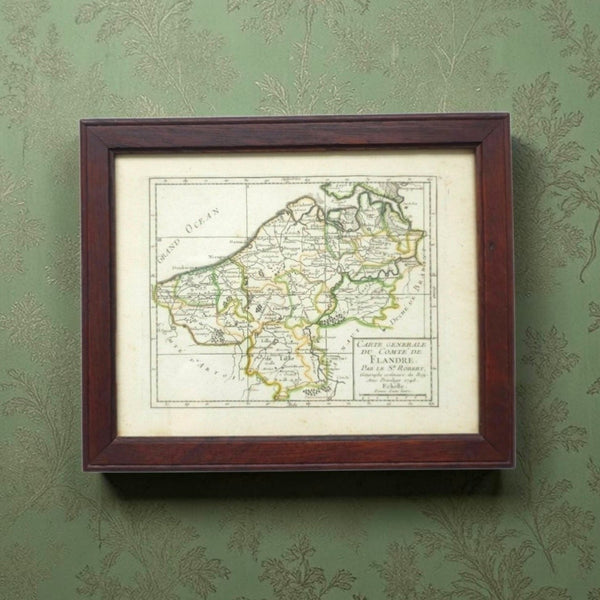 18th Century Copper Plate Engraved Map Of Flanders