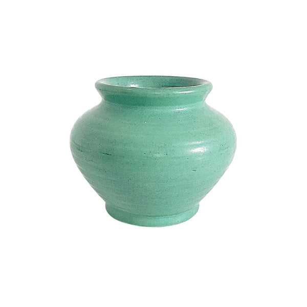 Arts & Crafts Era Pottery Vase Matte Green Glaze