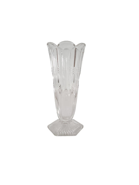 Antique Fluted Glass Vase