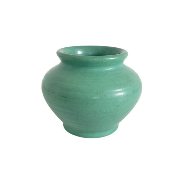 Arts & Crafts Era Pottery Vase Matte Green Glaze