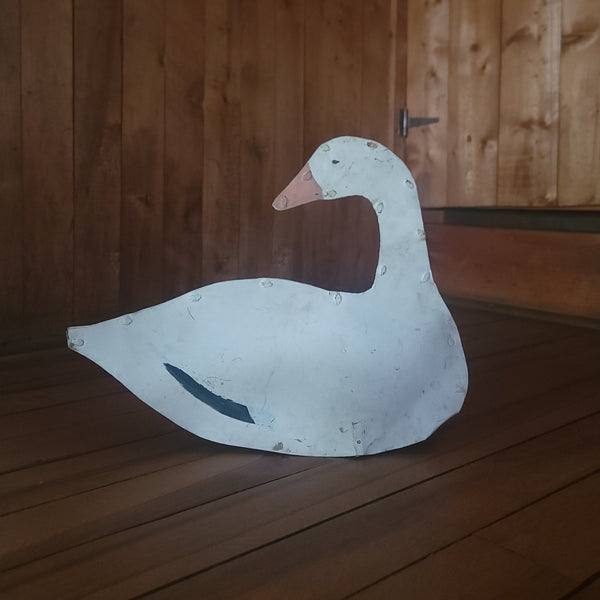 Trio Of Vintage Tin & Wood Snow Goose Decoys