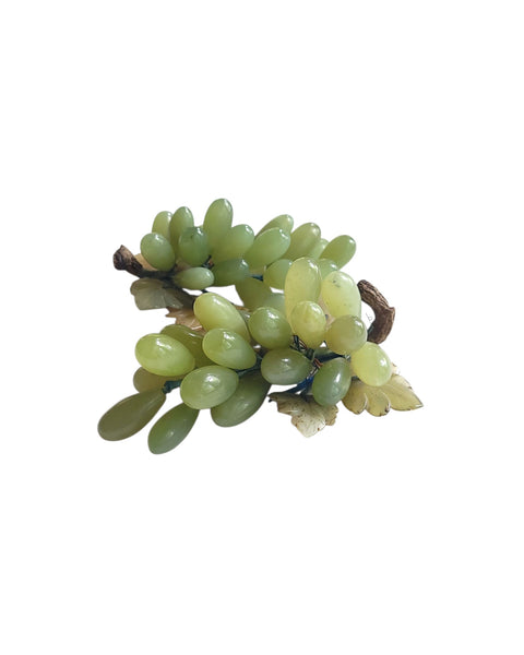 Vintage Pair Of Jade Grapes