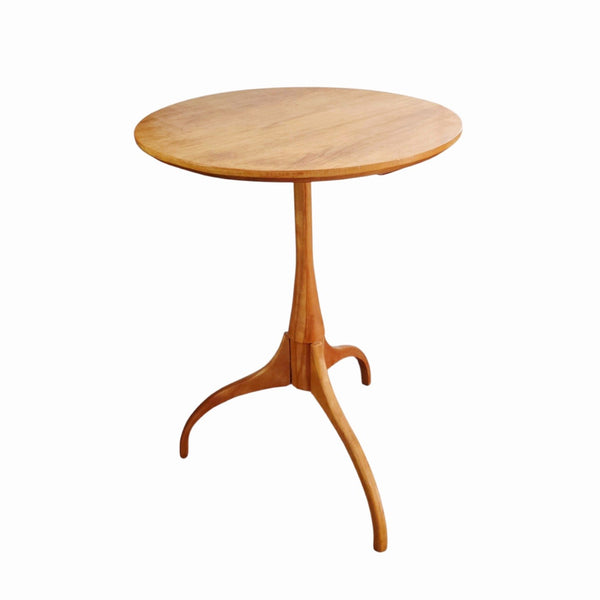 Artisan Made Cherry Wood Shaker Style Candlestand Side Table