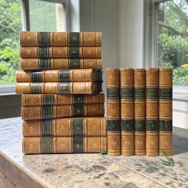 Collection of 14 Antique French Books 'Histoire Universelle'