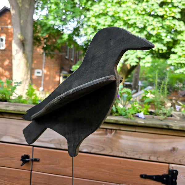 Vintage Wood Crow Decoy