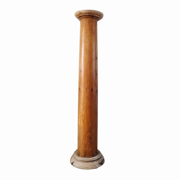 Antique Pine Pedestal Column