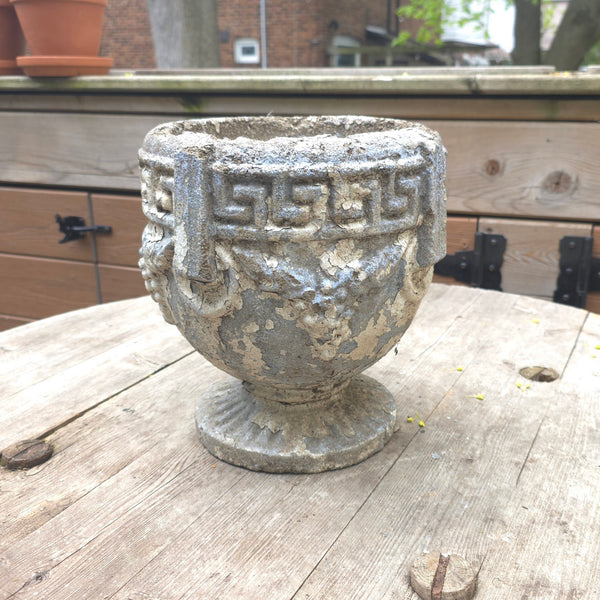 Small Cast Cement Garden Urn
