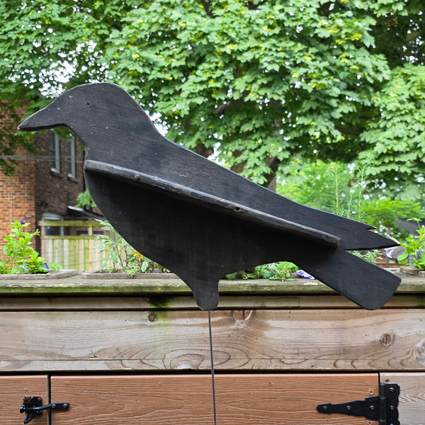 Vintage Wood Crow Decoy