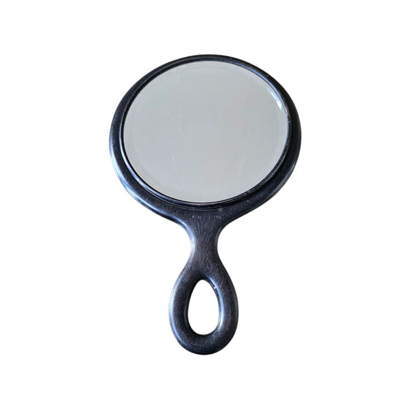 Antique Ebony Hand Or Hanging Mirror