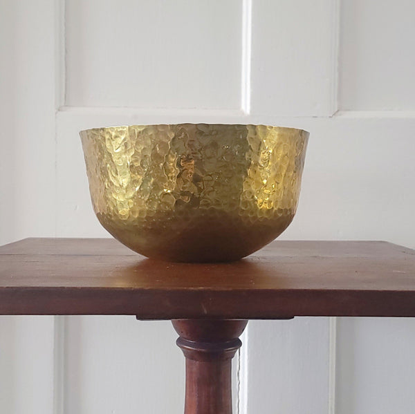 Vic Fairthorne Studio 1983 Hammered Brass Bowl