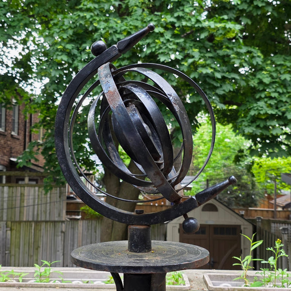 Antique Garden Cast Iron Armillary Dial