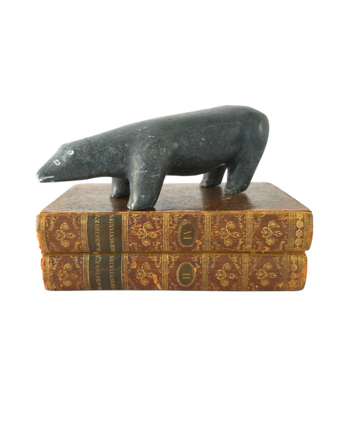 Inuit Soapstone Bear Signed