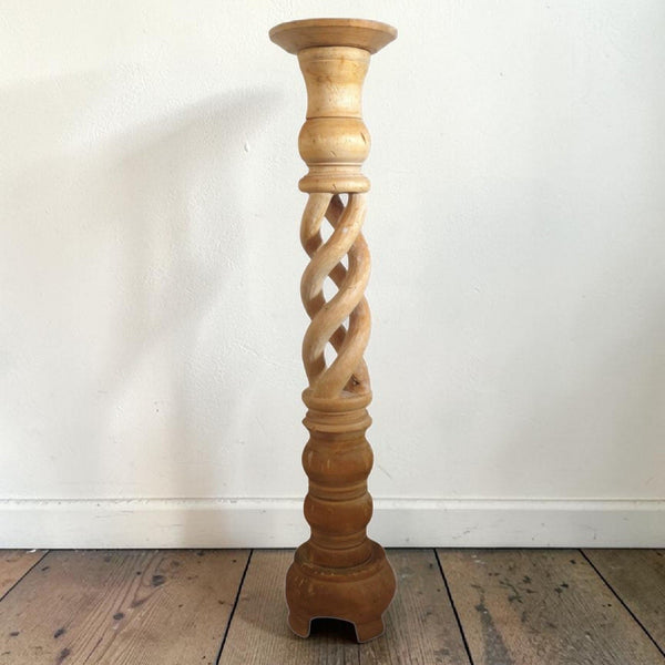Pine Barley Twist Pedestal Column