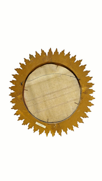 Mid Century Spanish Gilt Wood Sun Mirror