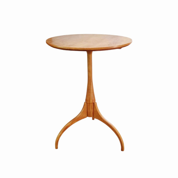 Artisan Made Cherry Wood Shaker Style Candlestand Side Table