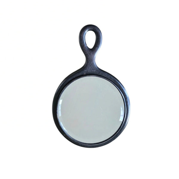 Antique Ebony Hand Or Hanging Mirror