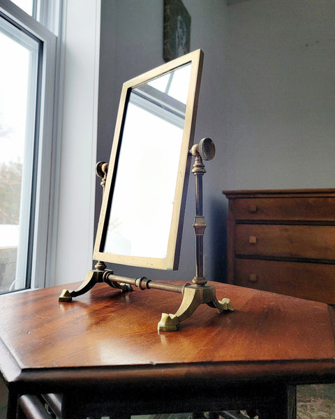 Brass Adjustable Tabletop Mirror