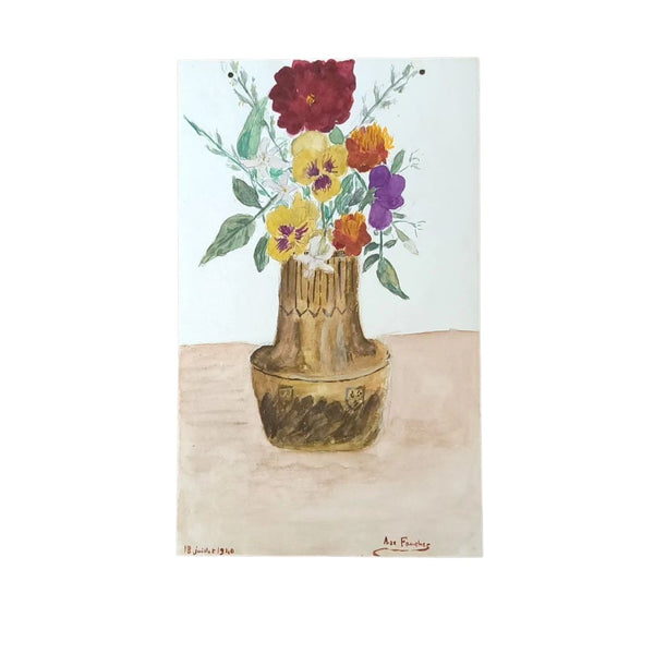 French Naive Floral Watercolour