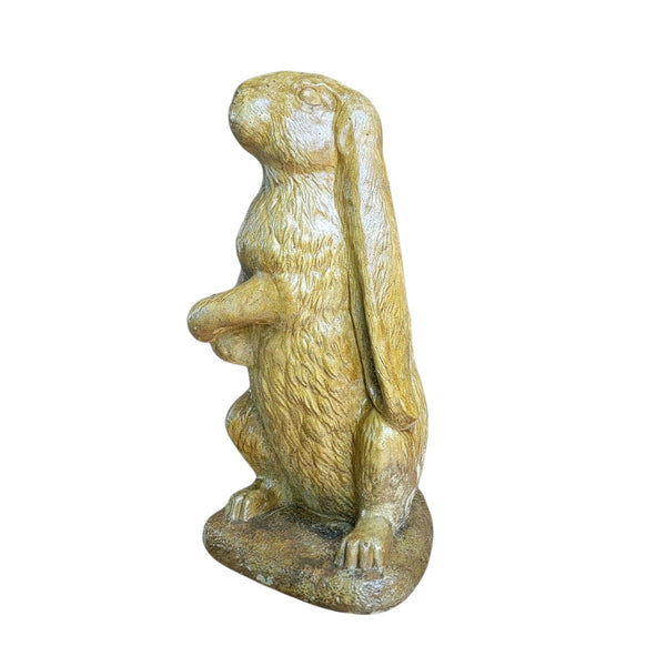 Cast Cement Painted Garden Hare Rabbit Statuary